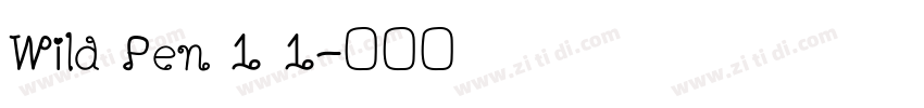 Wild Pen 1 1字体转换